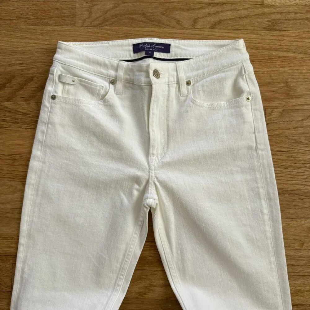 Ralph Lauren Purple Label Slim Fit 105 White Jeans - Picture 8 of 11